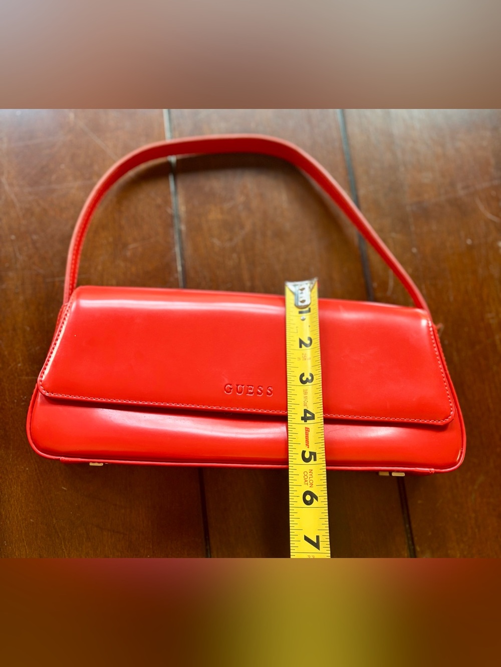 Guess Red Patent Shoulder Clutch - Picture 10 of 10